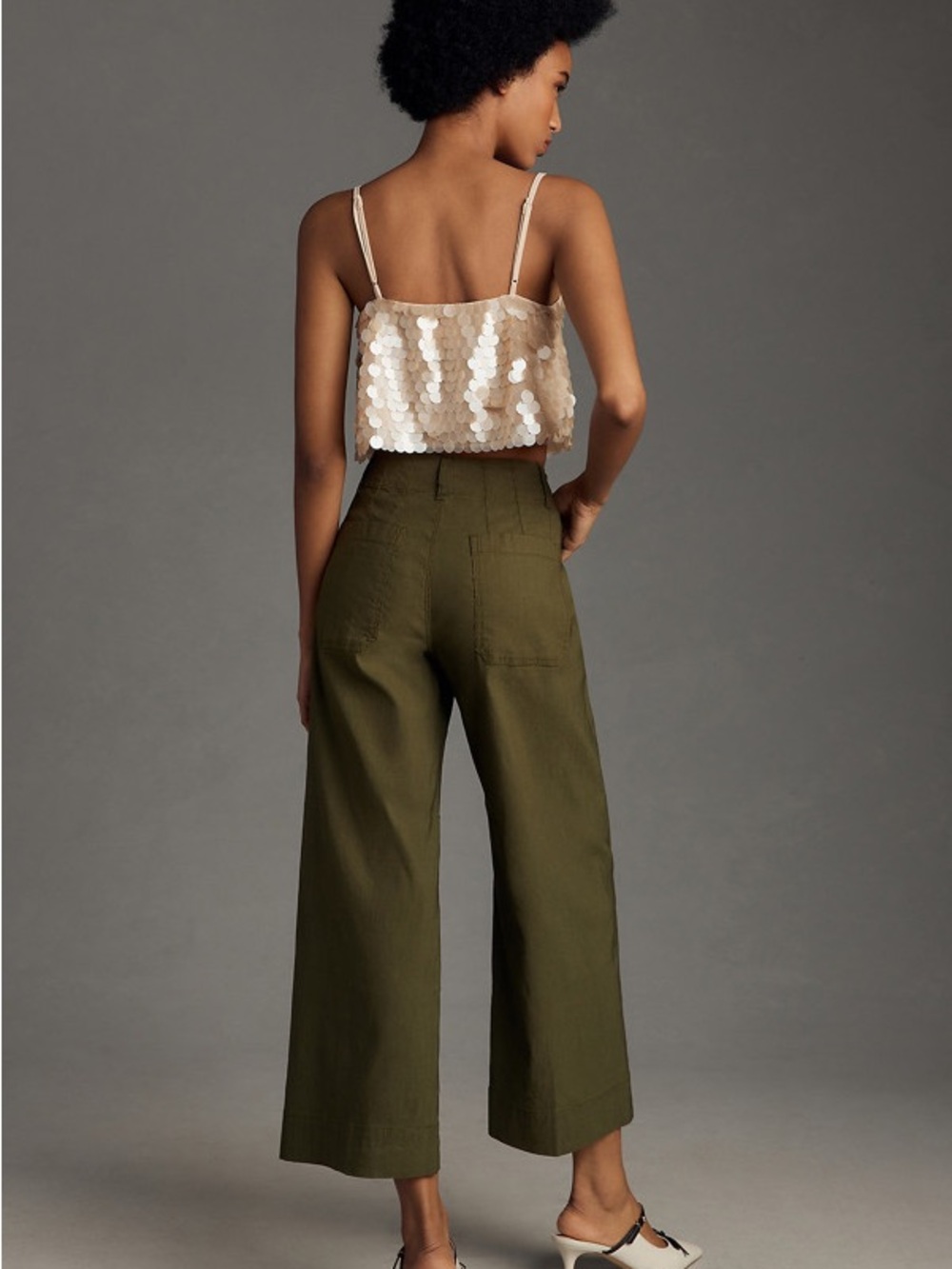 Maeve Colette cropped Wide Leg Pants - Picture 2 of 7